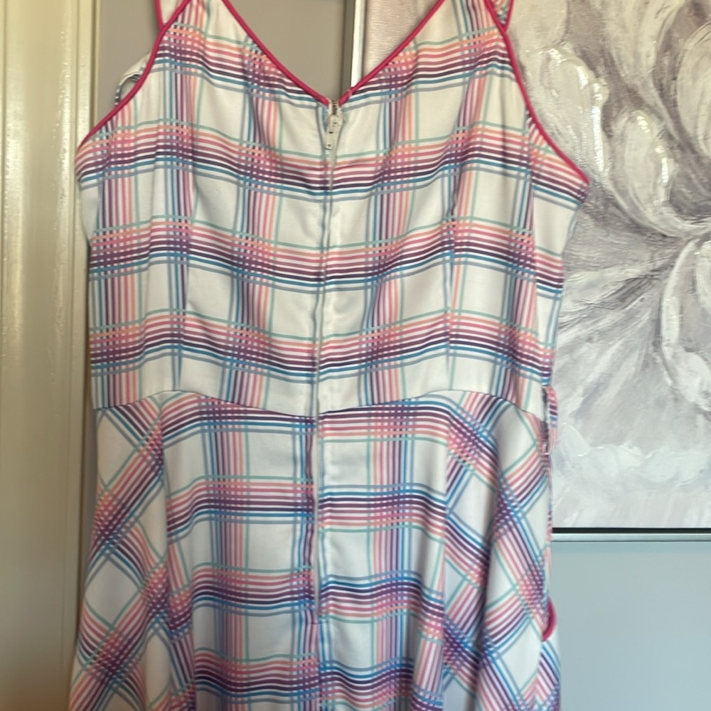 Voodoo Vixen Pastel Plaid Sleeveless Dress Sz XXL, US 16 - Picture 5 of 9